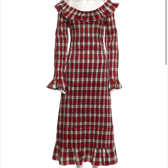 Not for sale! Huge ISO Doen Rosabelle dress in rouge adaline plaid.